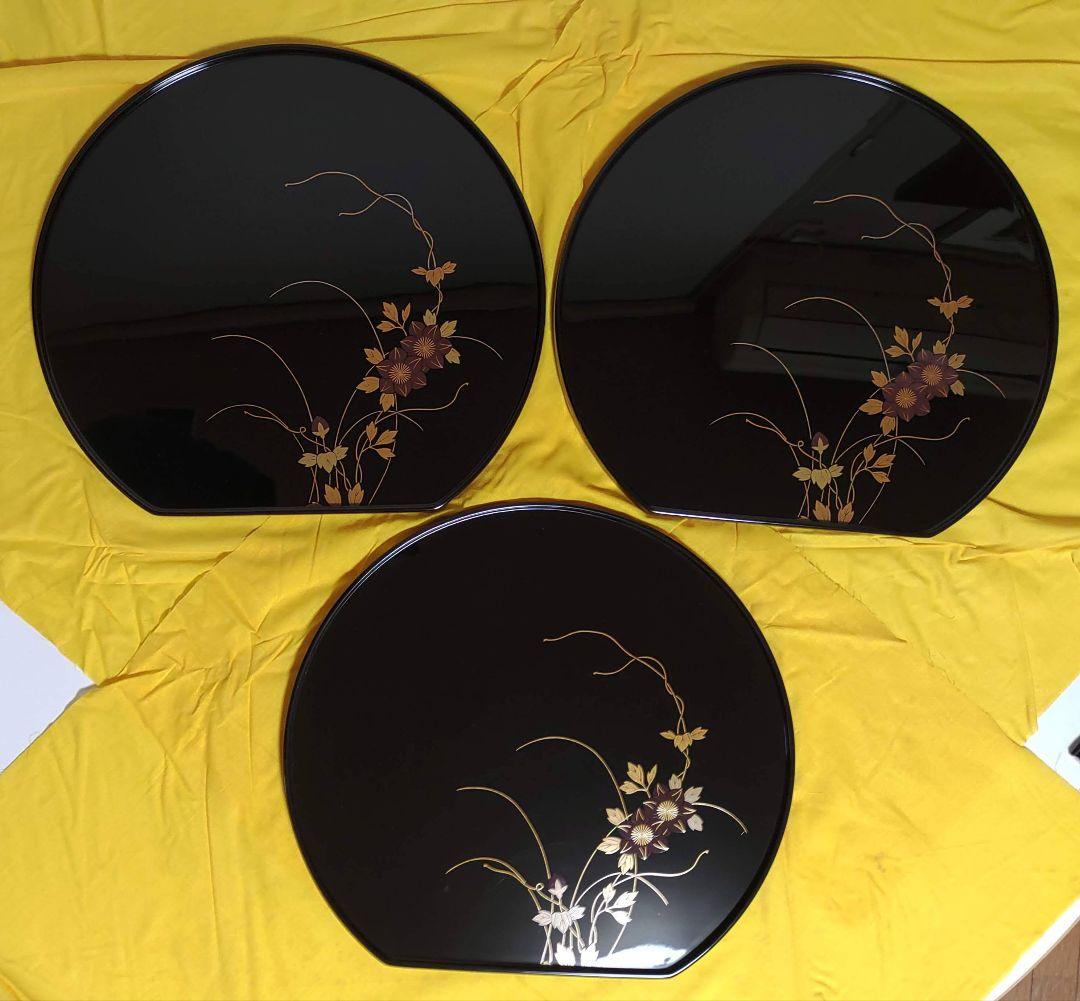 輪島塗　鉄仙蒔絵　おもてなし揃　3客セット