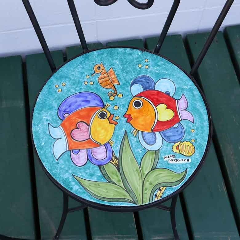 イタリア テーブルセット ガーデン 3点セット 39cm ニーノパルッカ