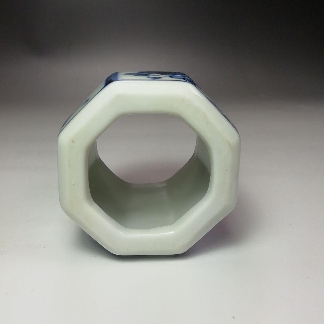 Ｓ４０３　皆具　『ぶどう棚　染付　皆具』『鈴木康月造』　共箱　茶道具