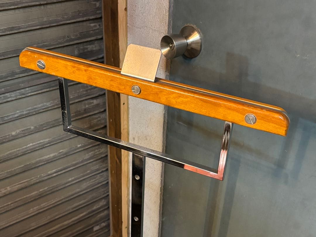 T字 ハンガーラック 伸縮 ウッド×アイアン ハンガー