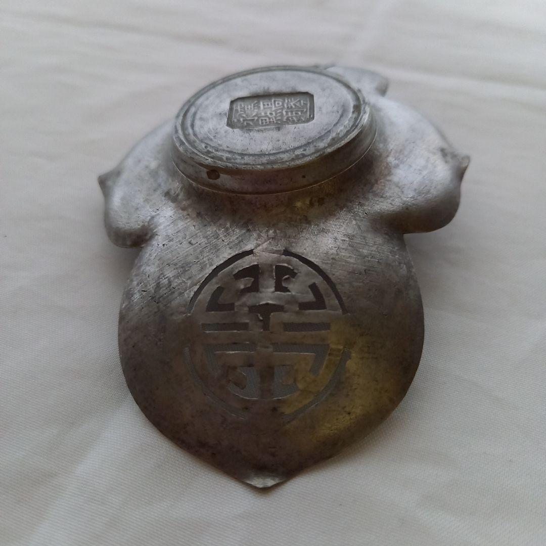 ◇中国古錫茶托　窯高琴永點銅　5客 ◇