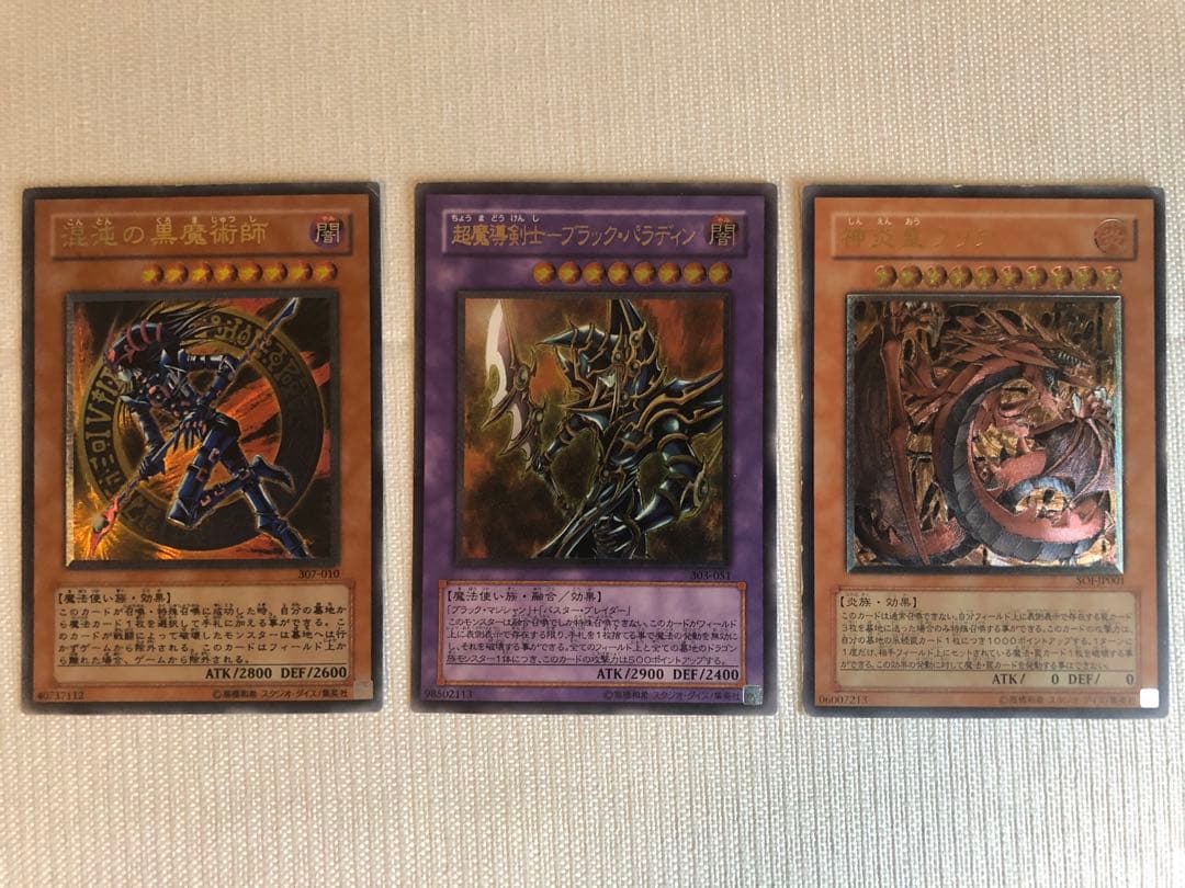 【遊戯王カード】ブラック・パラディン等レリーフ×3枚
