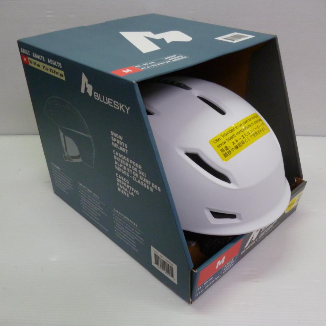 ブルースカイ 大人用スノーヘルメット MIPS搭載 ホワイト Mサイズ
