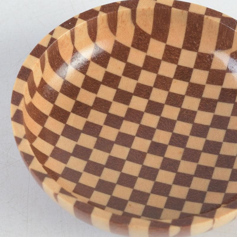 茶道具　鷹の巣　箱根寄木細工　香合　箱付　V　9679