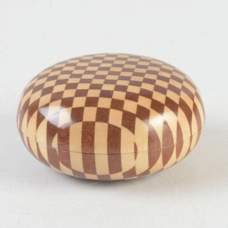 茶道具　鷹の巣　箱根寄木細工　香合　箱付　V　9679