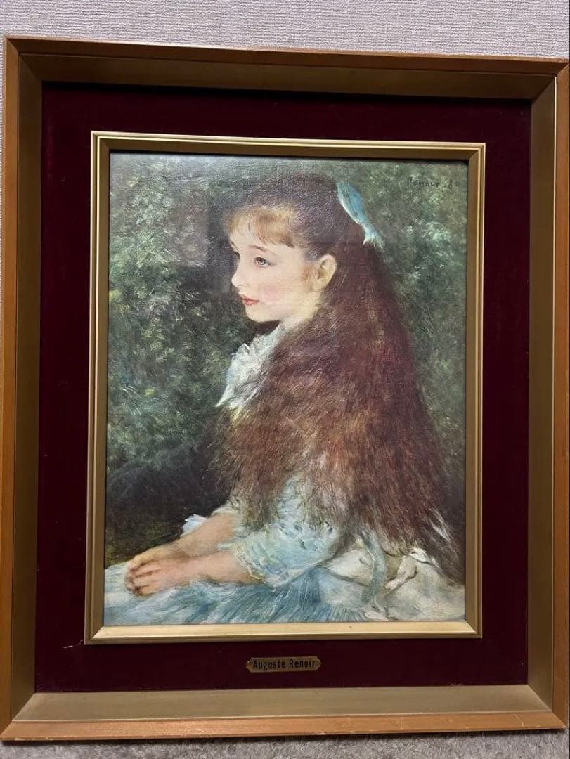 ルノワール イレーヌ・カーン・ダンヴェール嬢　油絵 複製画 可愛いイレーヌ嬢