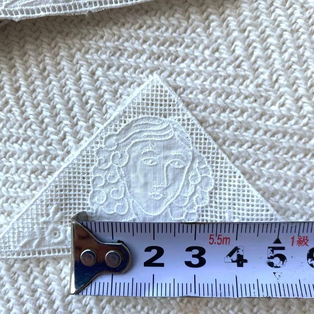 アンティークコットン レース刺繍 女性 三角パーツ マーガブ 16枚