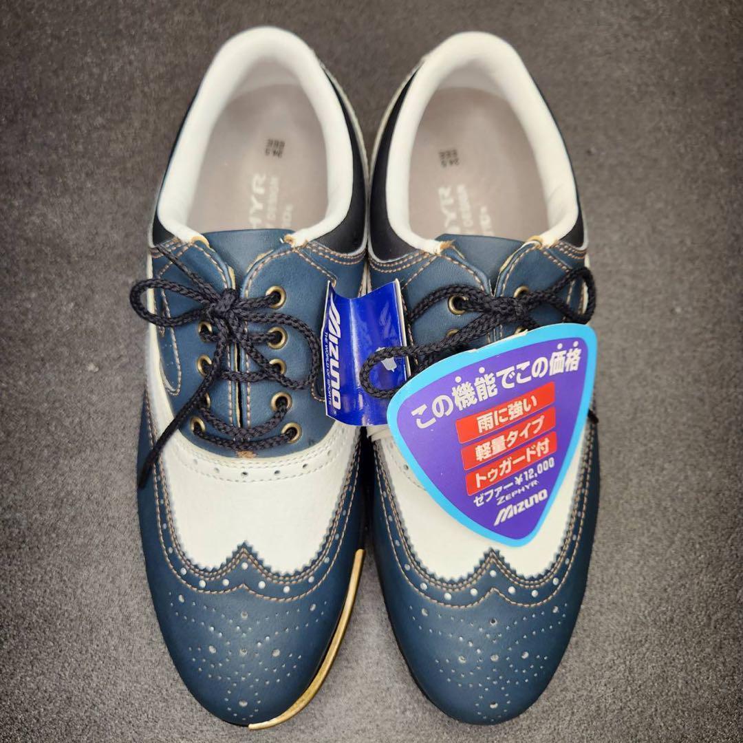 【新品、未使用】MIZUNO ミズノ　ゴルフシューズ　ウイングチップ　メダリオン