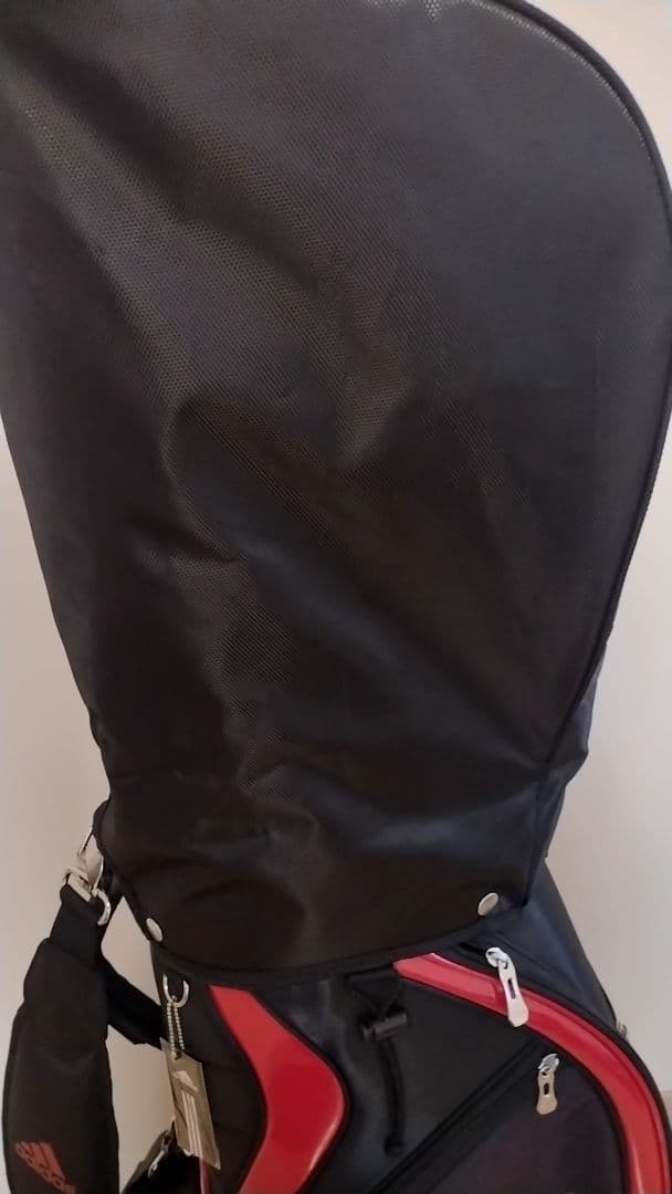 【美品】adidas キャディバッグ ブラック/レッド