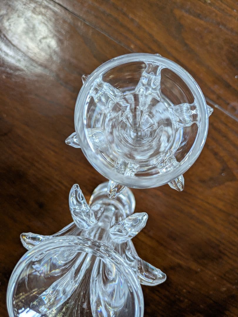 レア　Steuben　クリスタル　ヴェルサイユ 　キャンドルスティック 2個