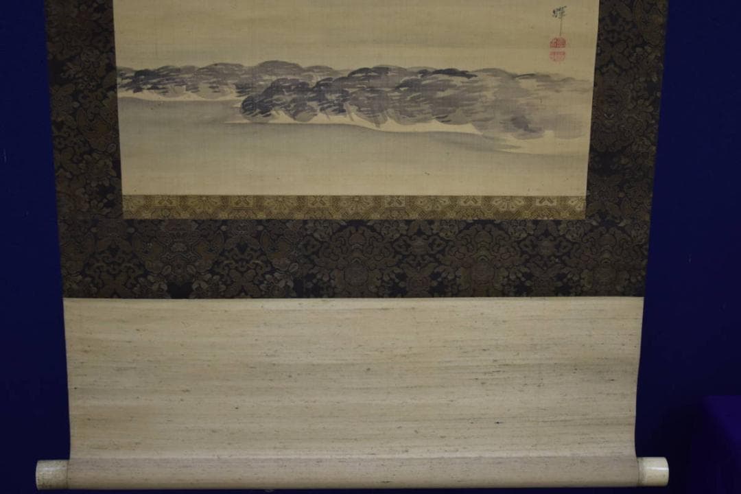 模写/横山清暉/富士山水図/布袋屋掛軸HI-390