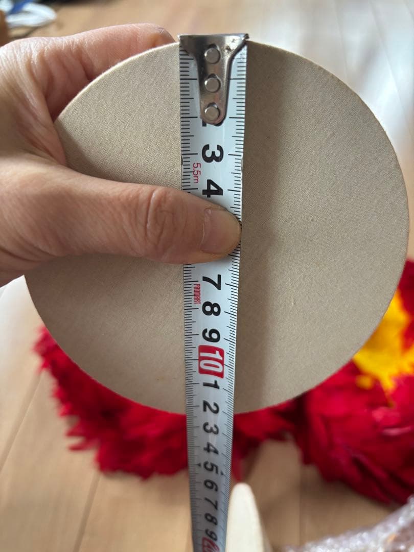 着脱式フラダンス用 タヒチ　赤と黄色ウリウリ　　分離