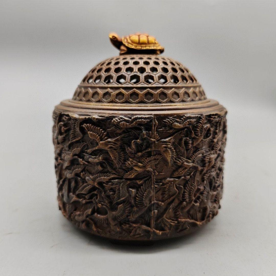 香炉 千亀鶴薫香炉 茶室香炉 香道具 銅製品 装飾品 工芸品 置物