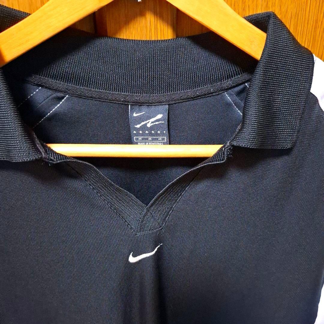 希少　90s　ヴィンテージ　NIKE アンド・レアガシ メンズテニスウェア黒　M