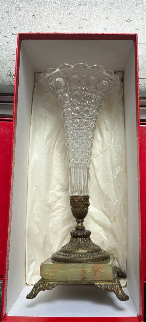 バカラ ディアマンピエーリー ブロンズ装飾 アンティーク 花器