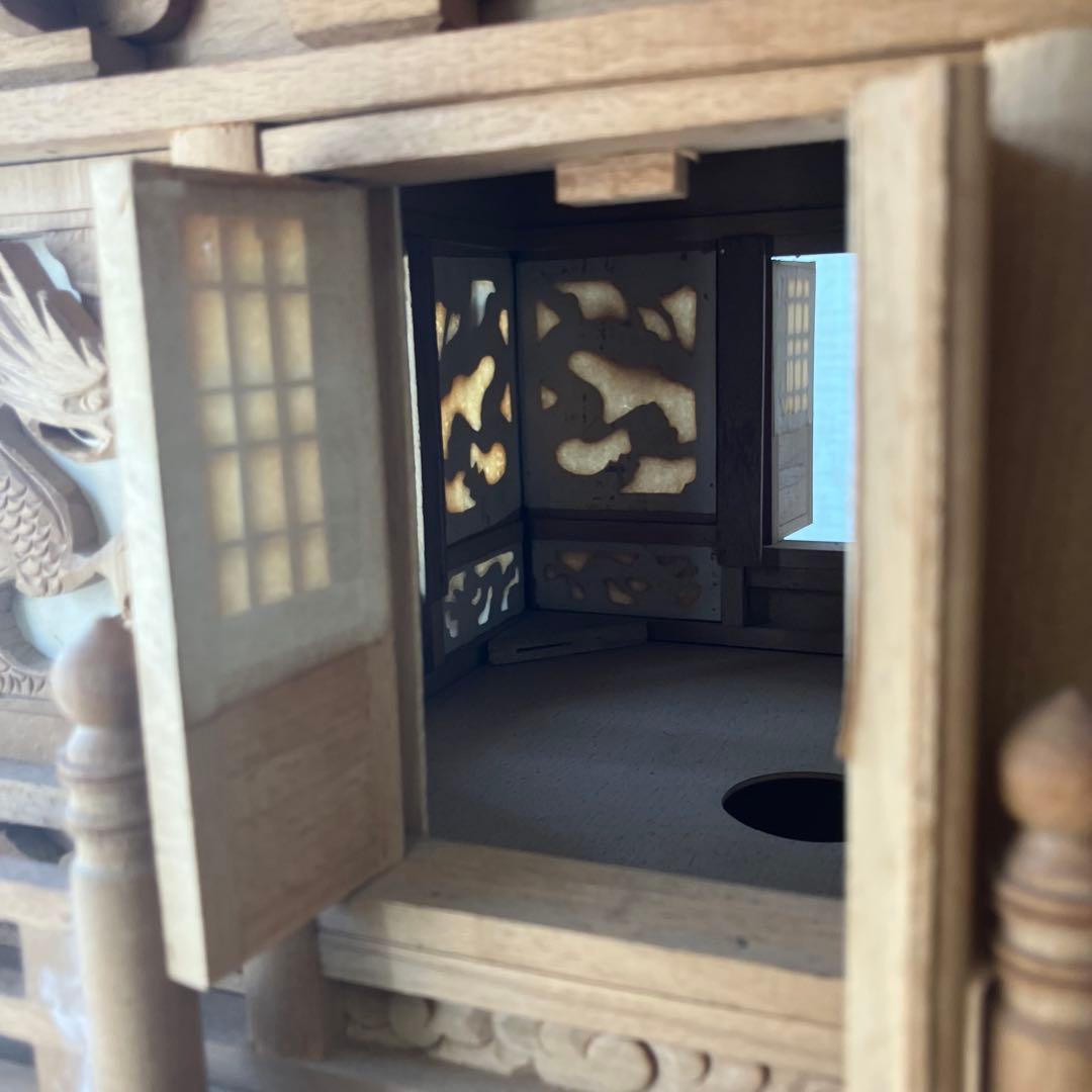 昭和レトロ 特大 木製 五重塔 置物 オブジェ 飾り 寺院模型 ビンテージ