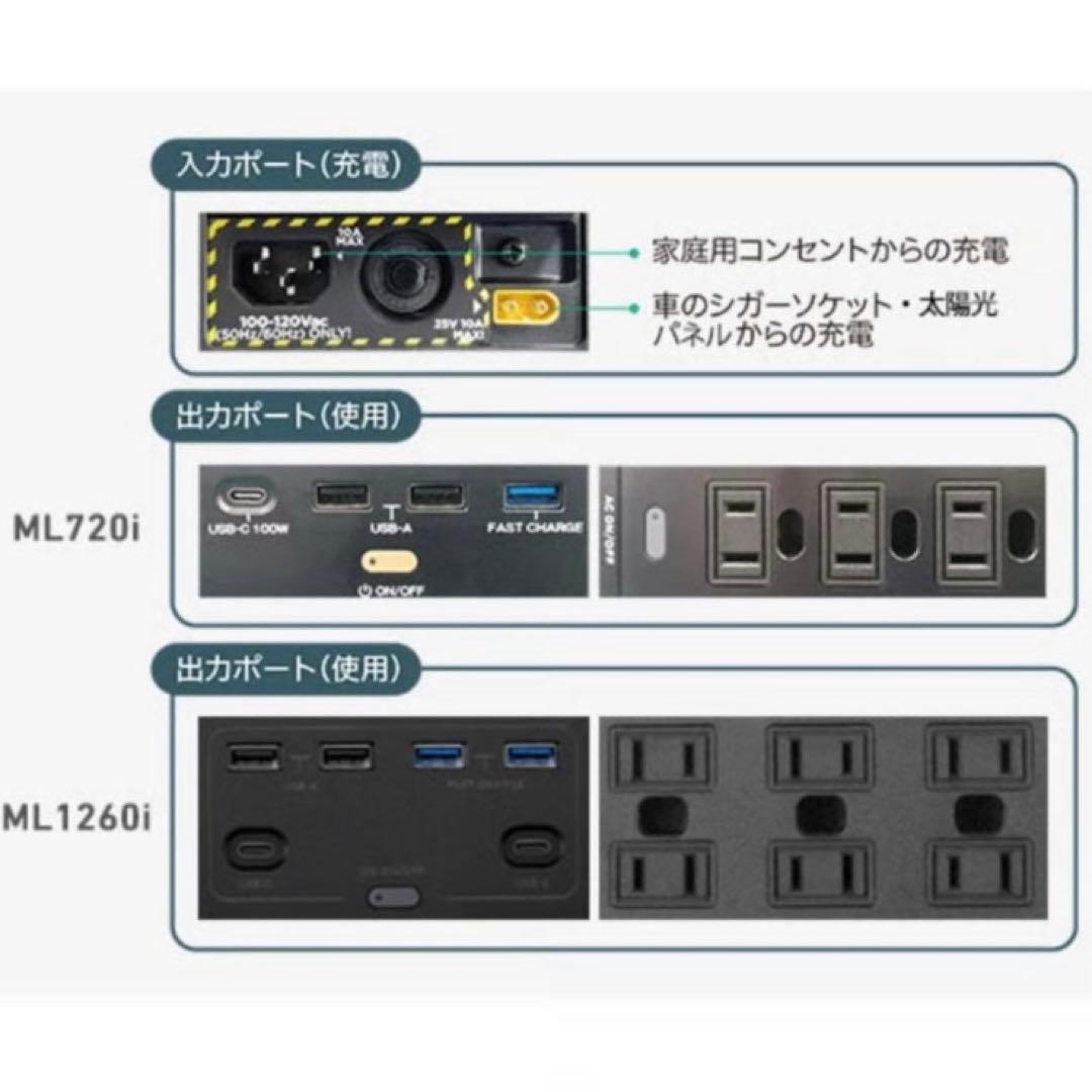 ☆未使用級☆MITSUBISHI ML720i ポータブル電源　即購入歓迎