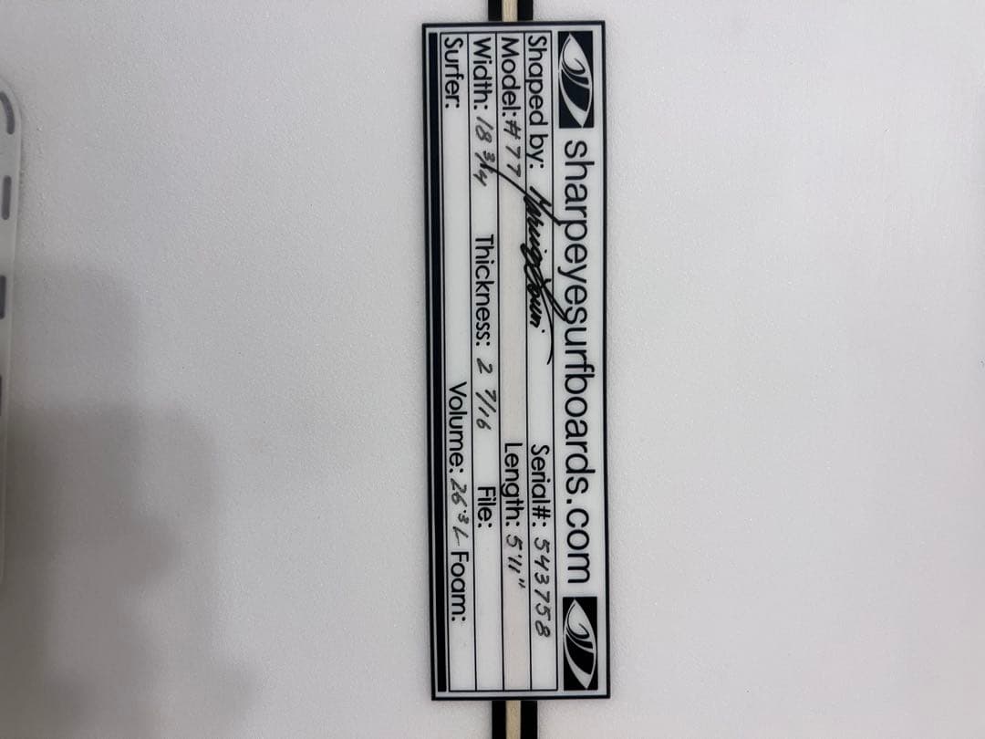 SharpEye ショートボード #77 シャープアイ セブンティセブン 未使用