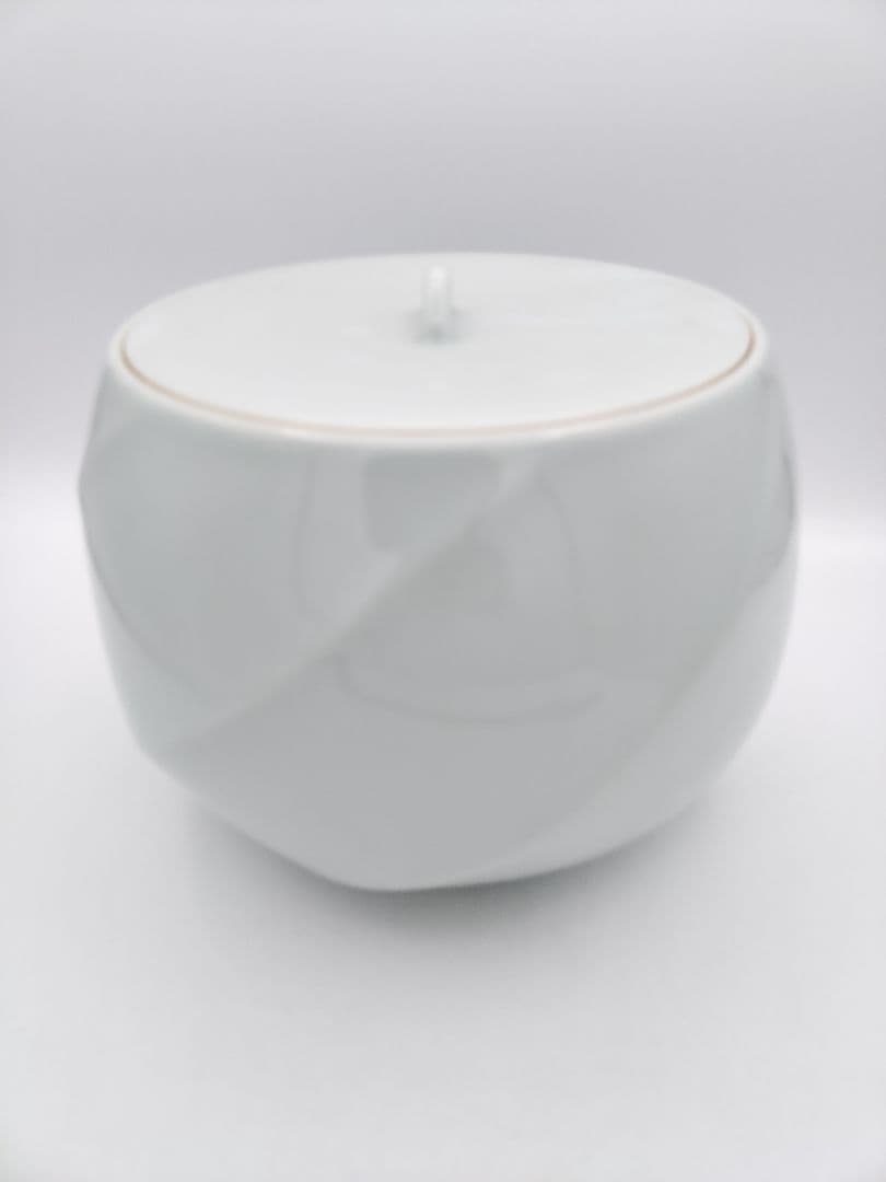 b47 水指 白磁 小川武雄 木箱 茶道具 古物 京都