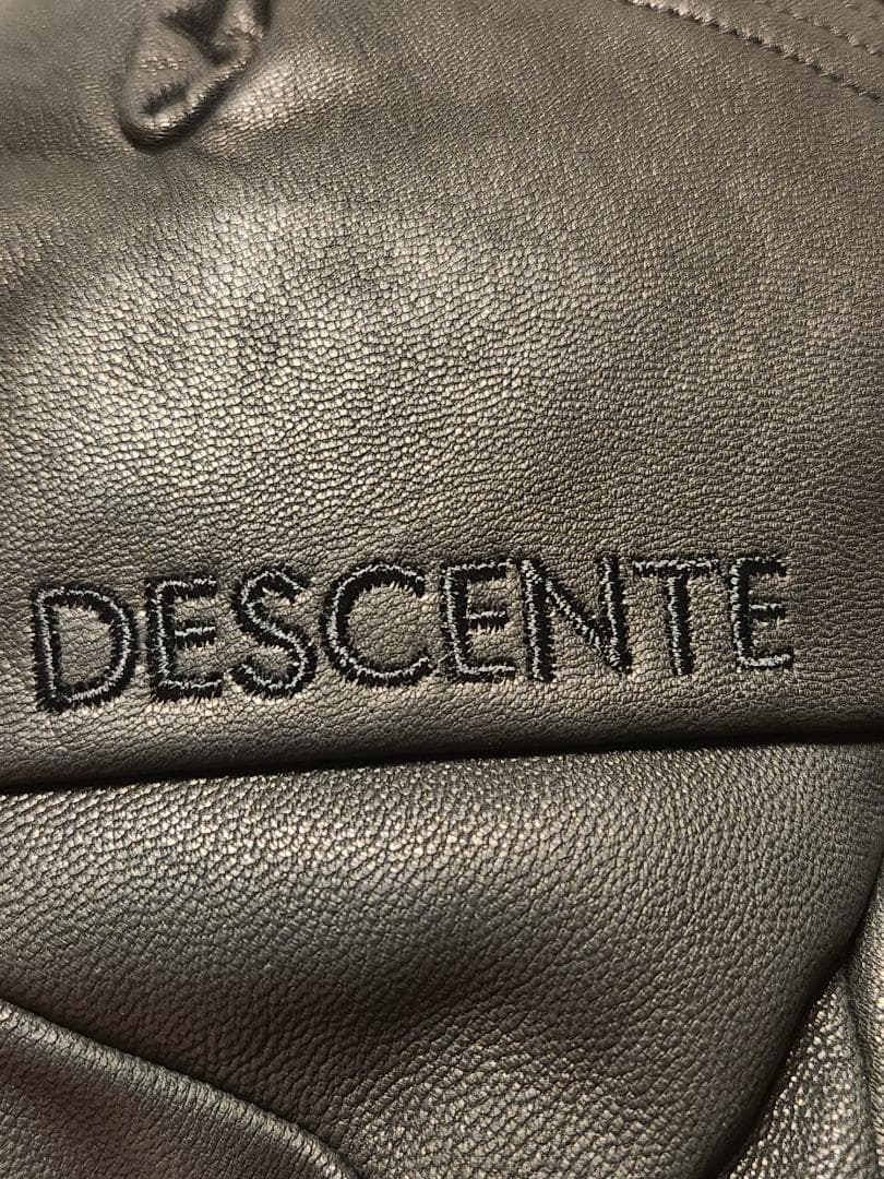 DESCENTE デサント レザー　3フィンガーグローブ　ブラック　LL(O)