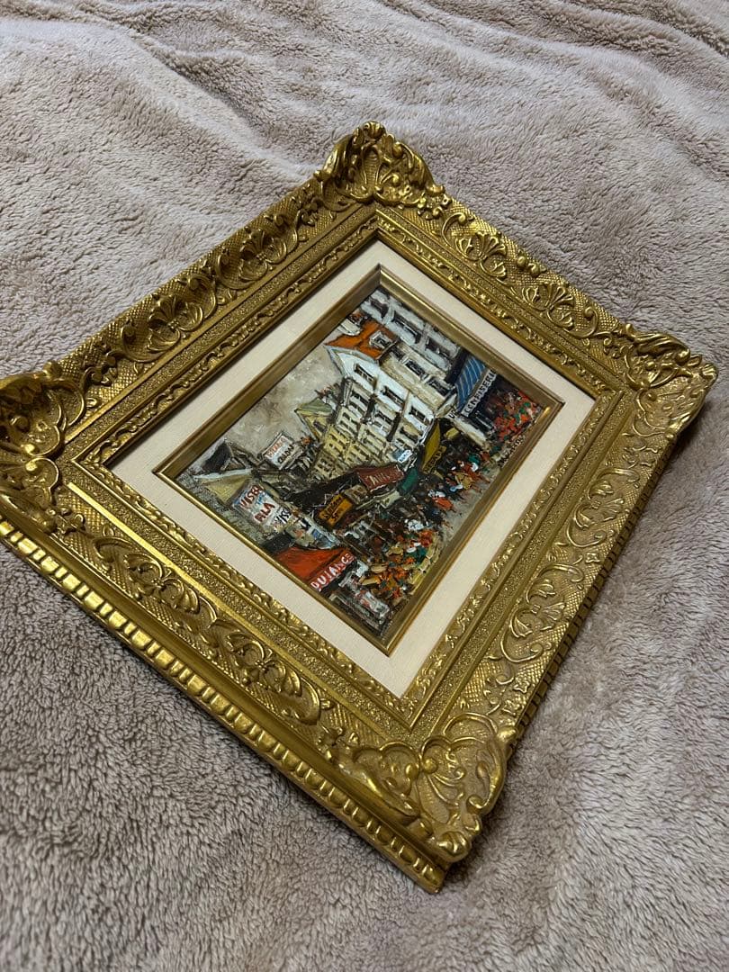 中西良招の油彩画、[ムクタール街] SMサイズ