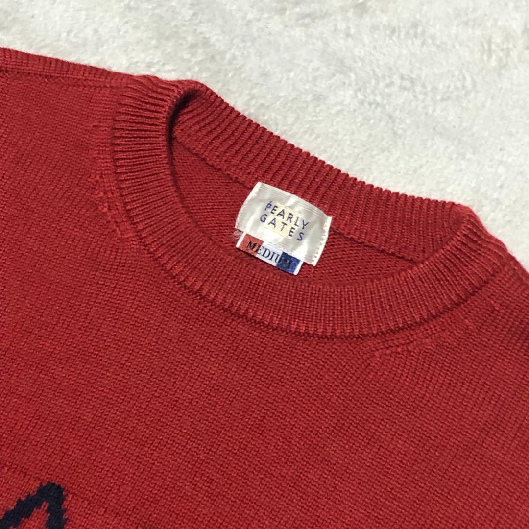 【匿名配送】パーリーゲイツ ゴルフウェア ビッグロゴニットセーター Mサイズ