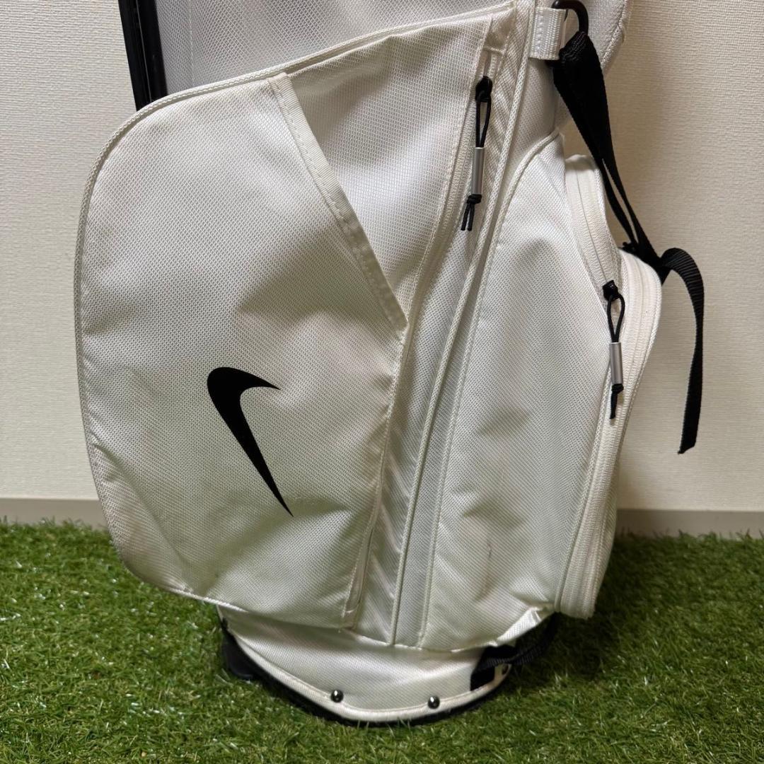 NIKE ナイキ スタンド式 キャディバッグ ゴルフバッグ ホワイト 2.0kg