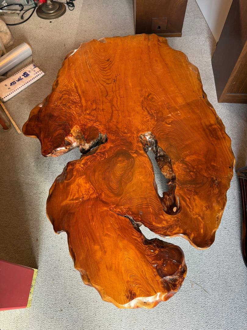 欅 一枚板 座卓 ローテーブル 無垢 天然木 高級和家具