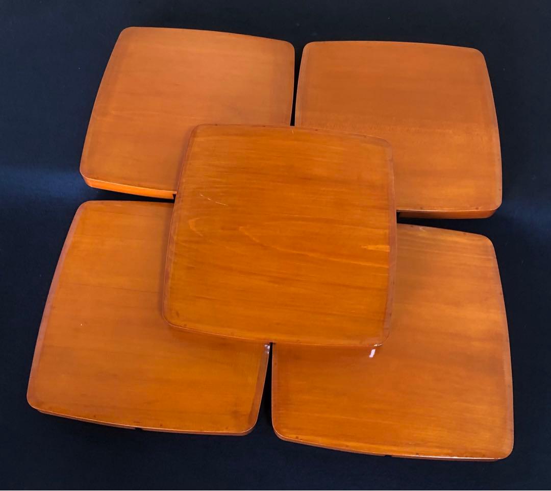 《R》飛騨春慶塗 吸物膳10客 小膳 木製漆器 木箱　260203く4