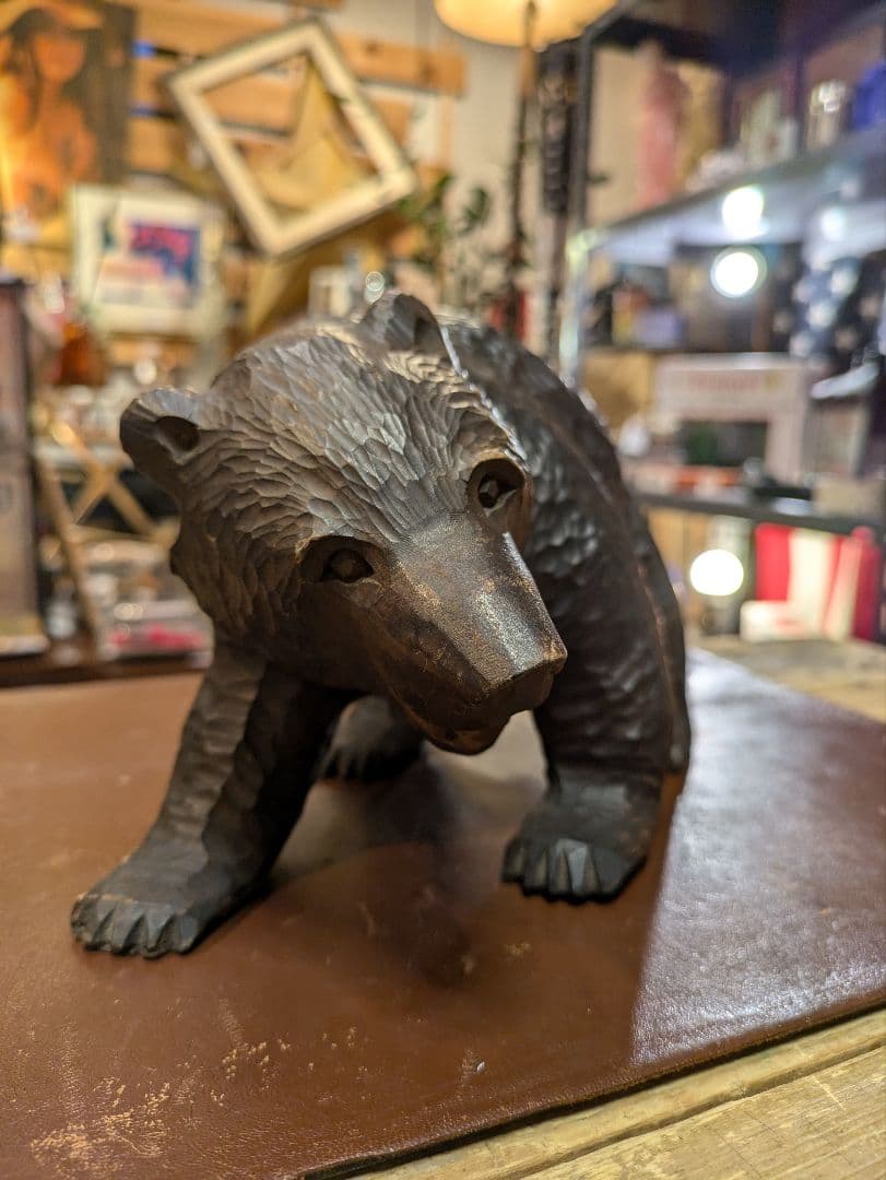 wooden carved bear 木彫りの熊 北海道 ウッドベアー