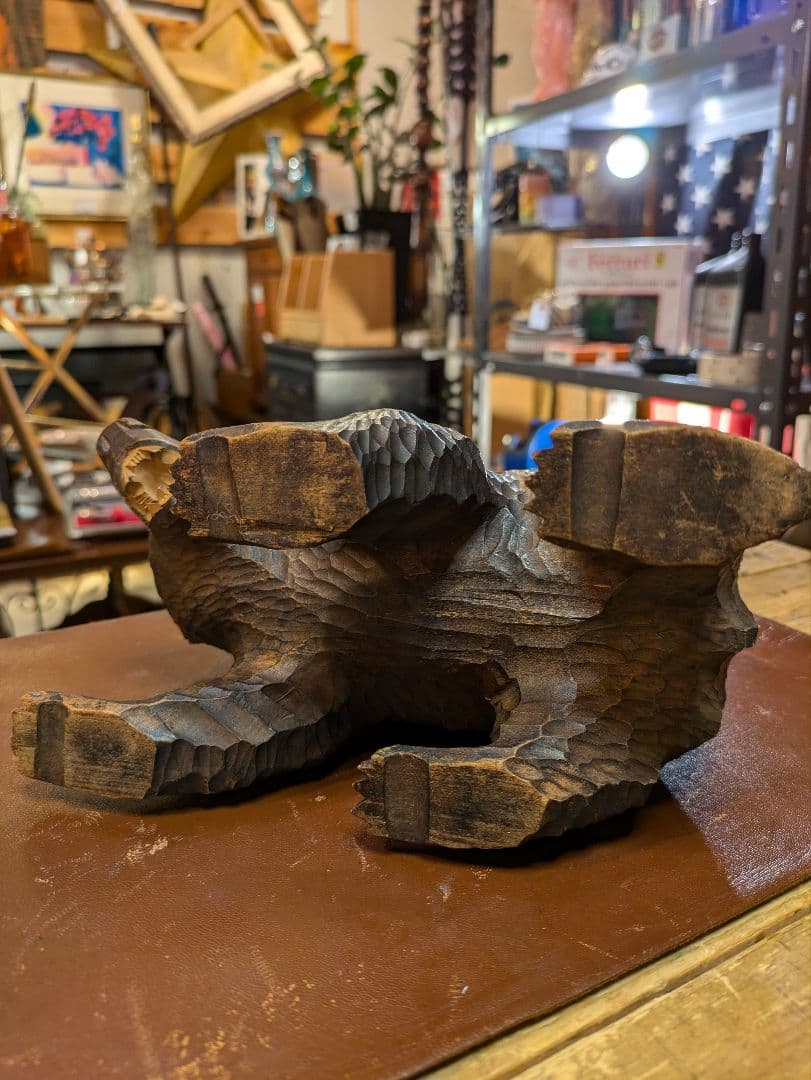 wooden carved bear 木彫りの熊 北海道 ウッドベアー