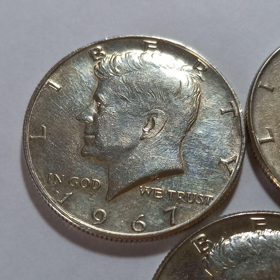銀貨 1967年 ケネディハーフダラー 5枚set 量目51.62g