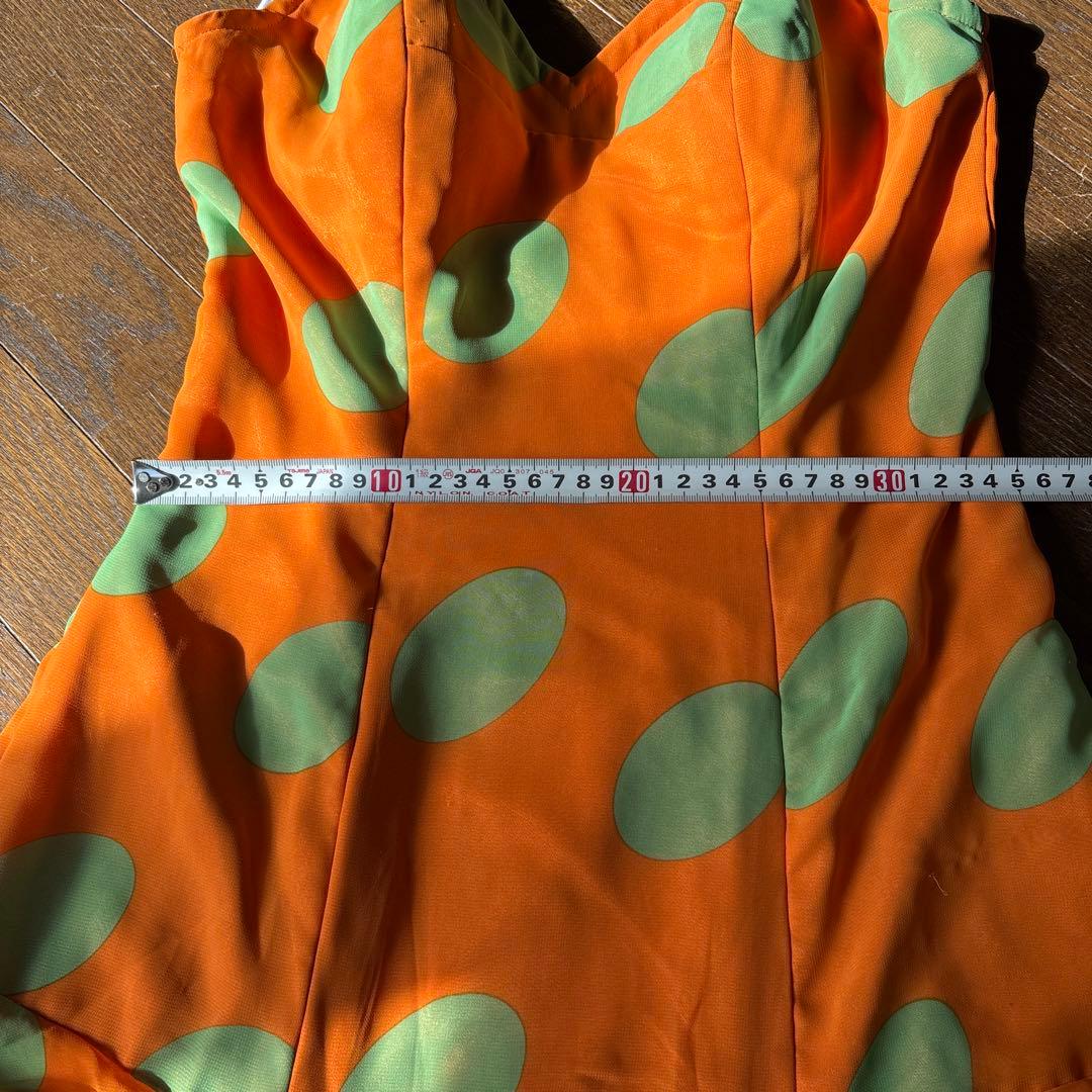 フラメンコドレス オレンジとグリーン