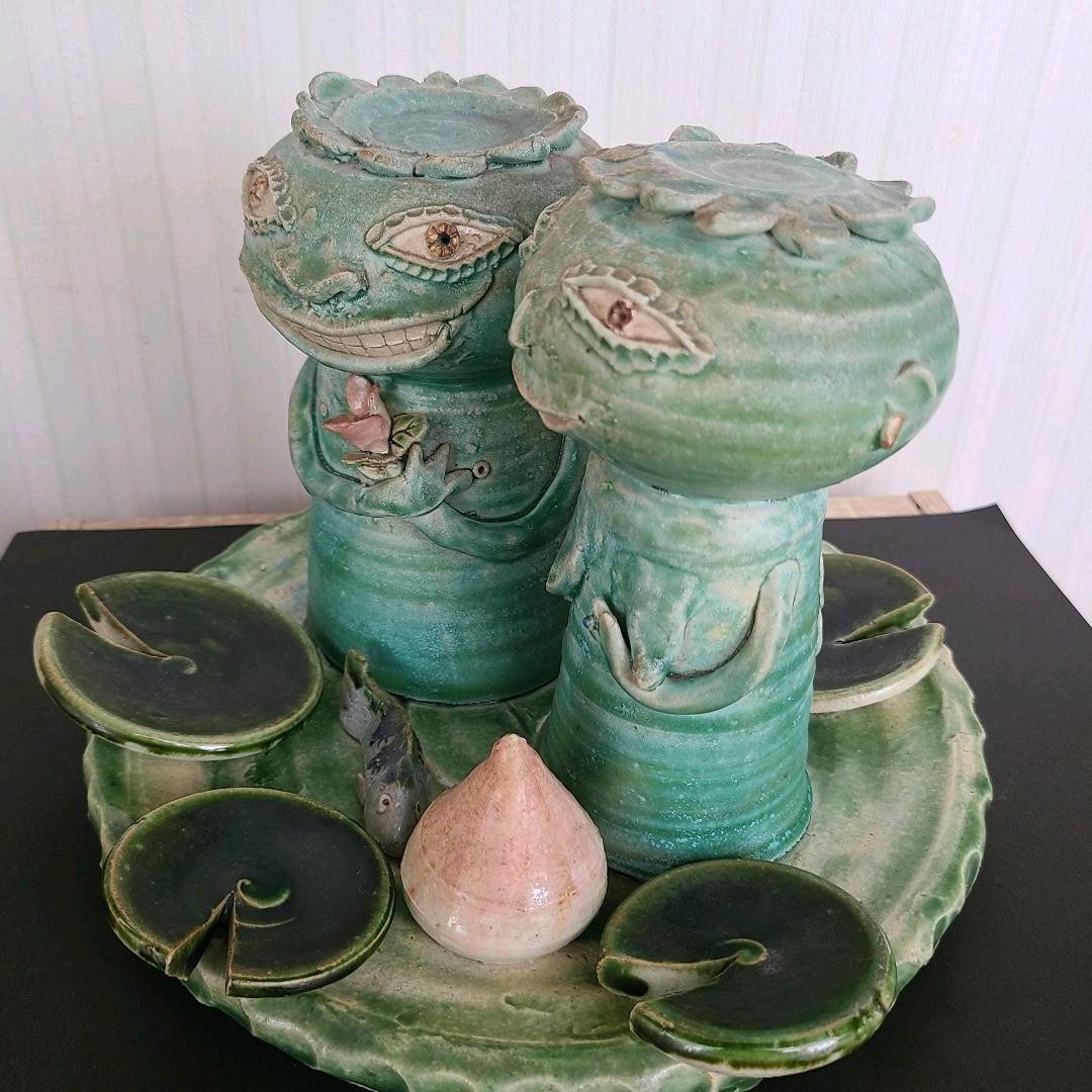 河童の置物　作家モノ　陶器