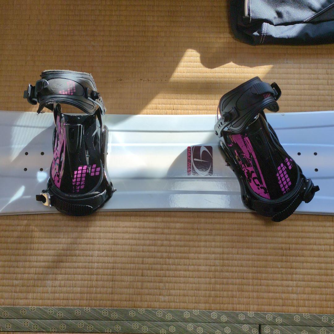 HAZMAT　スノーボード ホワイト ブルー　3点セット☆