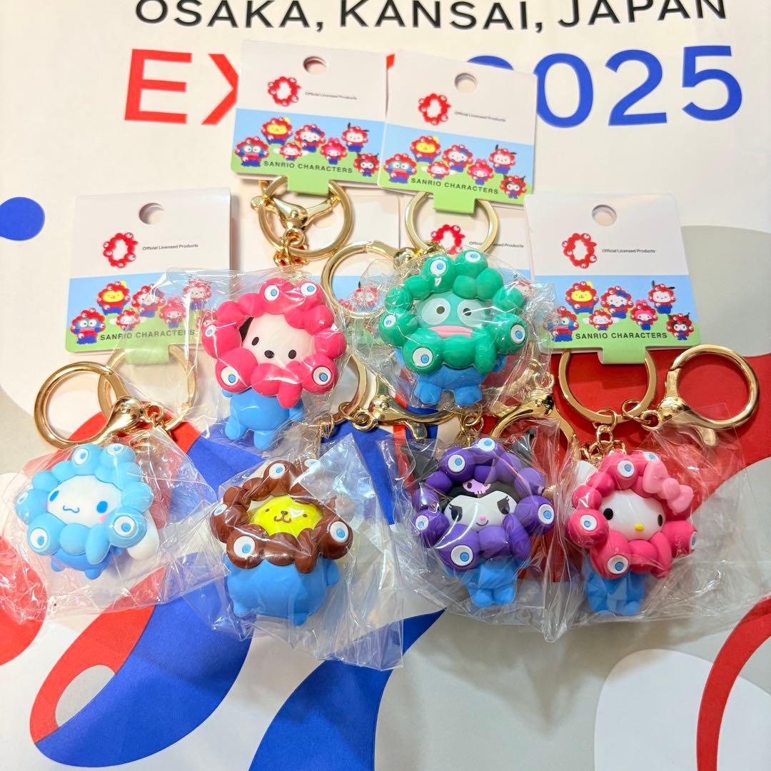 ミャクミャク　サンリオ　キーホルダー　セミコンプリート　6種　パステルカラー