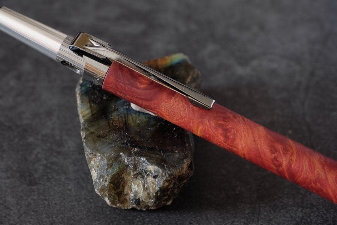 PG5木軸カスタム0088　高村杢工房 製図用シャープペンシル　紫紅杉瘤