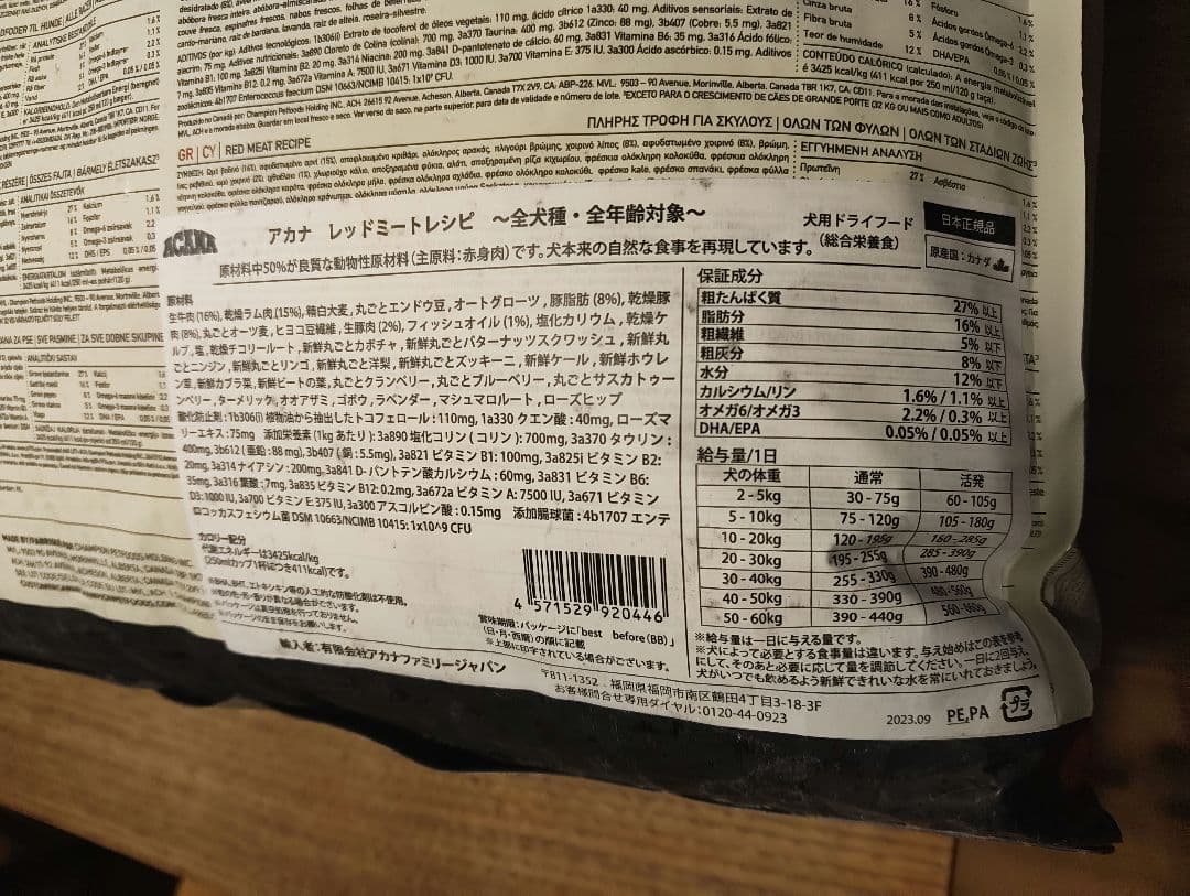 ACANA アカナクラシック レッドミートレシピ ドッグフード