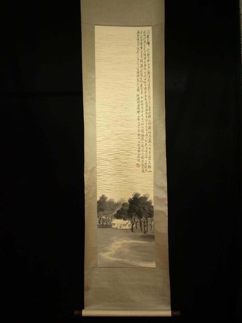 中国明時代の掛軸　激安骨董品　肉筆保証　博物館保管品古美術 BD159A10-3