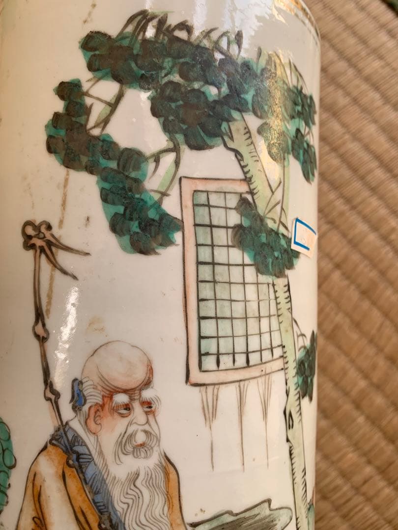 中国清時代五彩花瓶