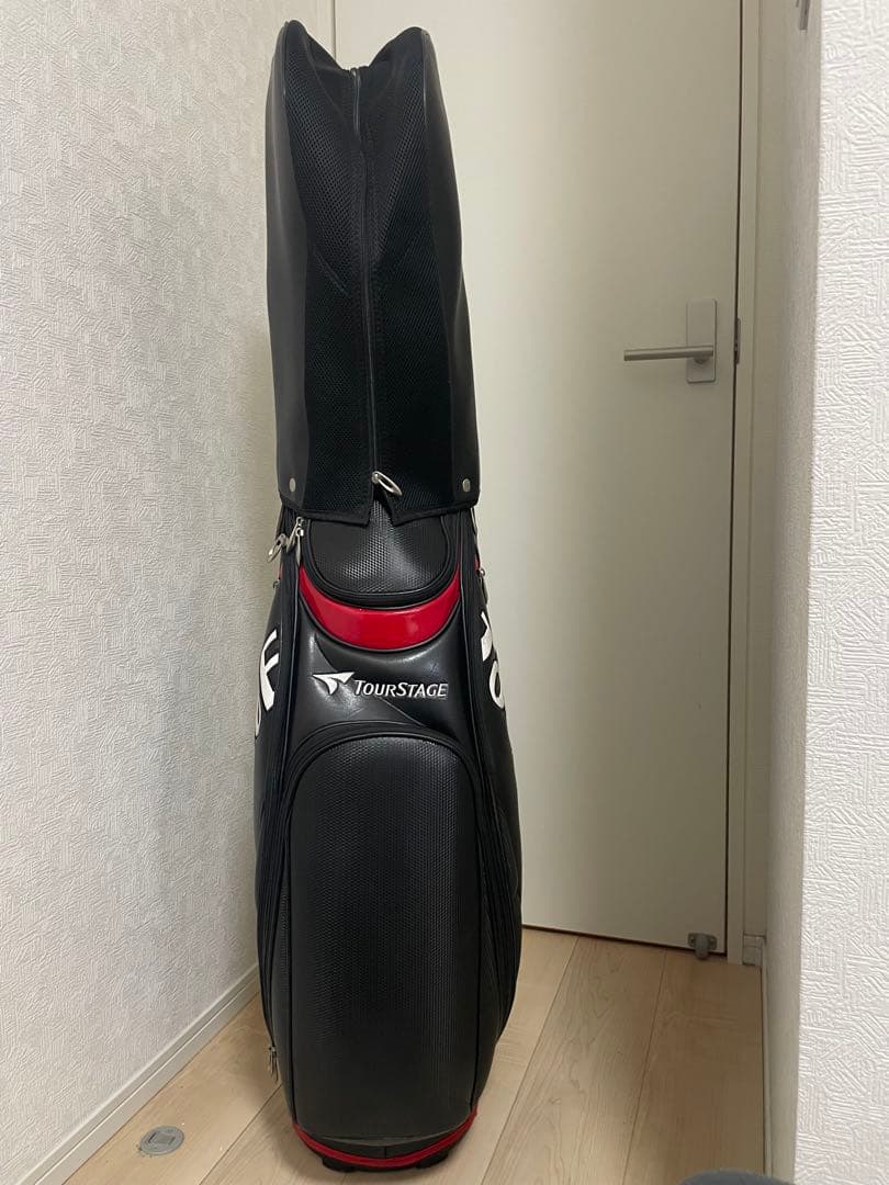 ブリヂストンTOURSTAGE キャディバッグ ブラック/レッド