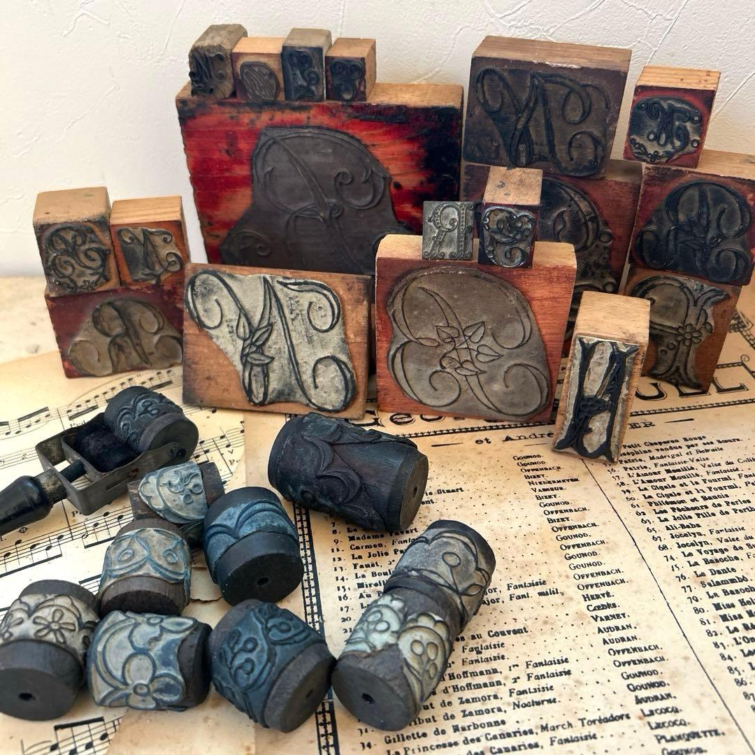 フランスアンティークスタンプ28個セット