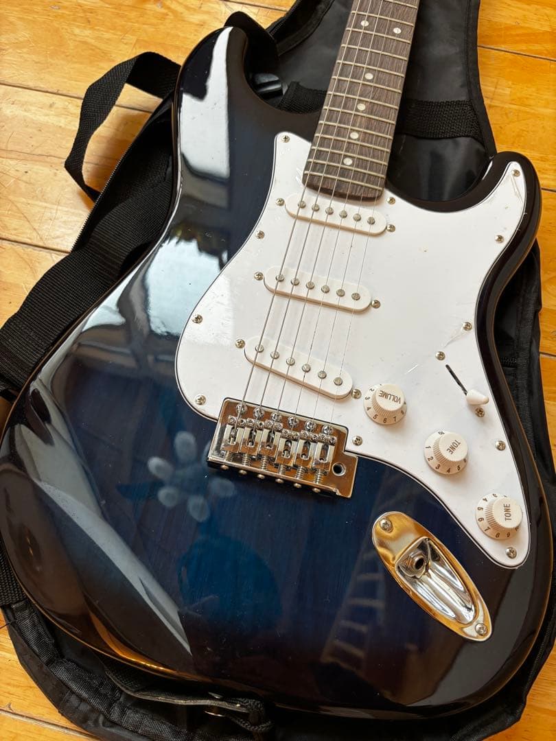 SELDER エレキギター ブルー ギターケース付き