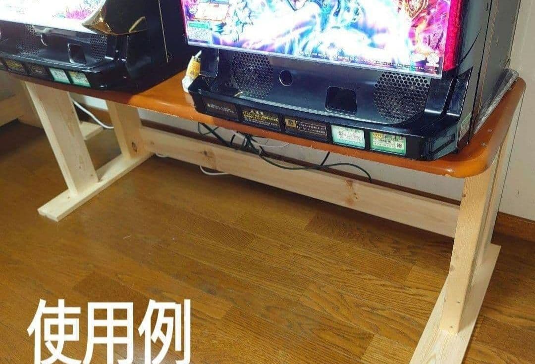 【其の41】中古テーブルを加工するパチスロ実機を2台置く台（シンプルスタンド）