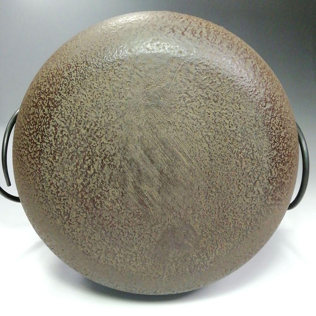 Ｓ２８８　茶釜　『霰遠山紋』『尻張筒釜』『釜師　佐藤浄清造』　共箱　茶道具