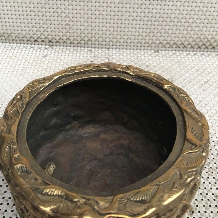 千鶴亀薫香炉 銅製 工芸品 美術品 置物