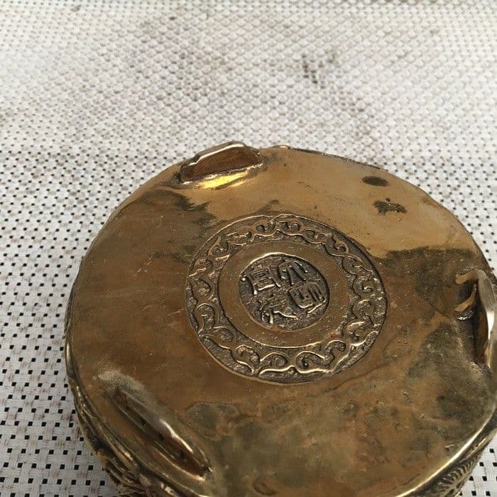 千鶴亀薫香炉 銅製 工芸品 美術品 置物