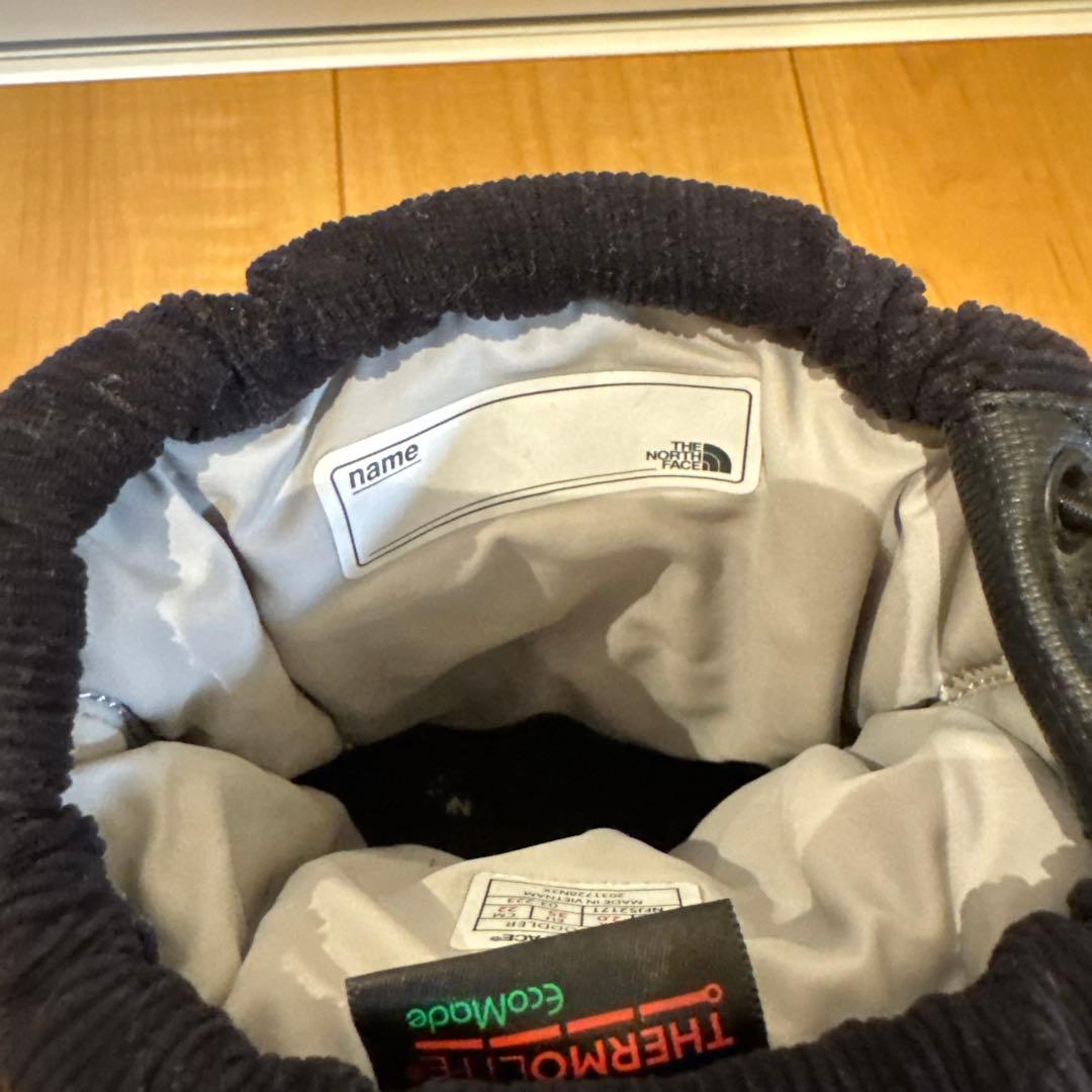 THE NORTH FACE 子ども用 コーデュロイ　ブラックブーツ　22センチ