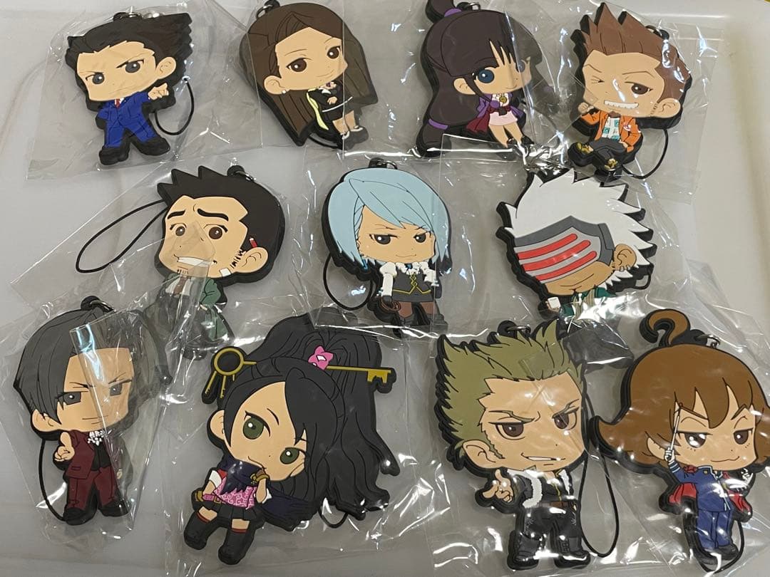 逆転裁判　15周年　ラバーストラップ　ラバスト