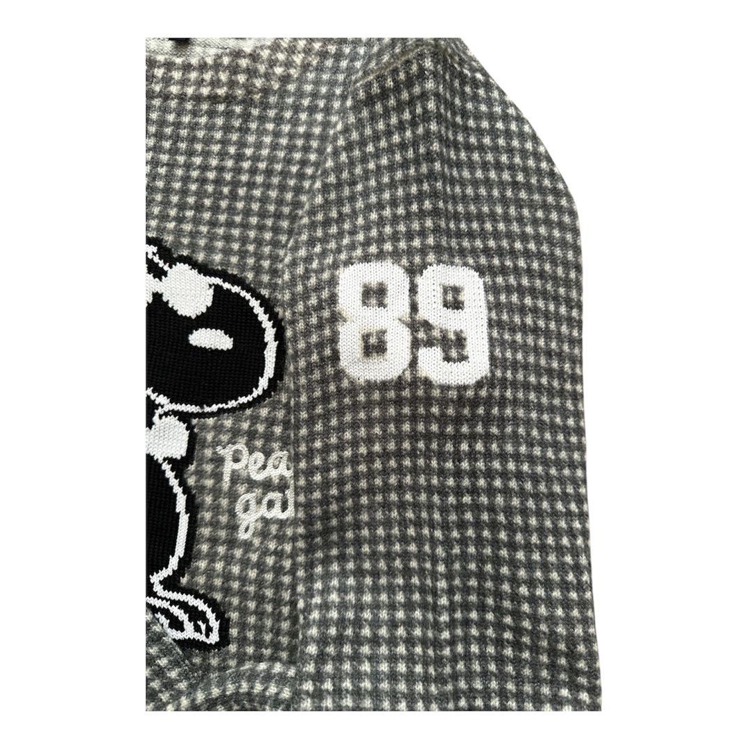 美品 パーリーゲイツ スヌーピー ニット サイズ2 千鳥柄 ウール100%